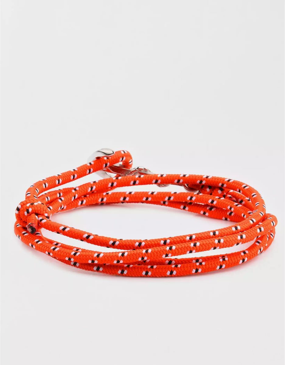 Bijoux American Eagle Stainless Steel Anchor Clasp Wrap Bracelet Corail Homme | SMZ-63460924